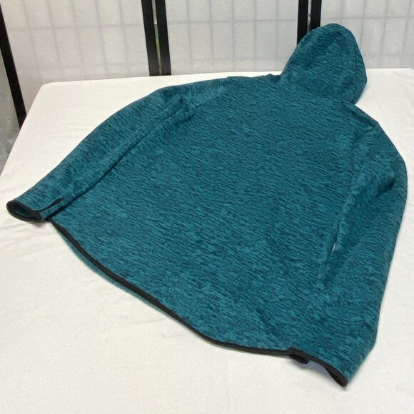 Danskin XL Black Turquoise Marled Long Sleeve Kangaroo Pocket Hoodie Pullover XL - Picture 9 of 11